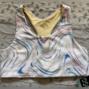 Girls Colorful Swirl Sports Bra